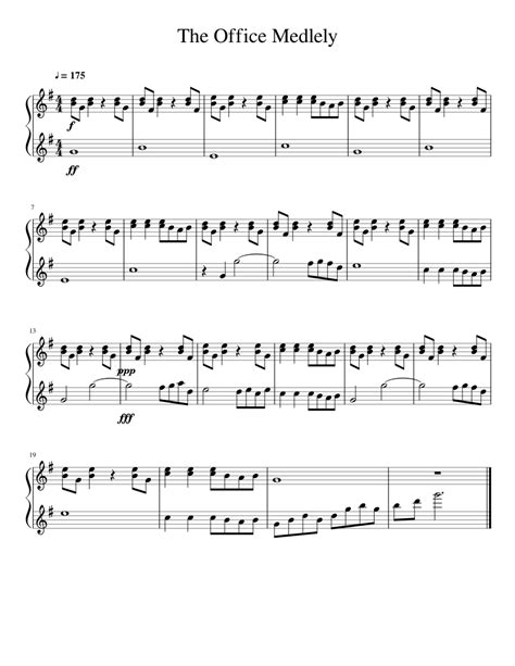 The Office Theme sheet music for Piano download free in PDF or MIDI