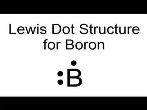 Lewis Dot Structure for Boron Atom (B) - YouTube