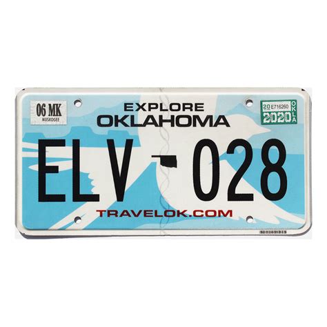 2020 Oklahoma Explore #ELV-028 | Old OK License Plates