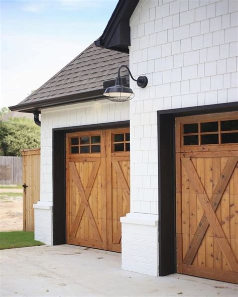 Modern Farmhouse Black Garage Doors / Black Raised Panel Garage Doors ...