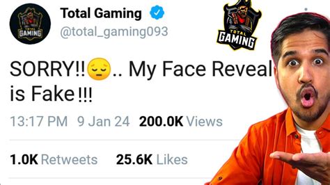 Total Gaming face reveal video is fake!?😲| WTF😒[ THIS IS UNEXPECTED ...