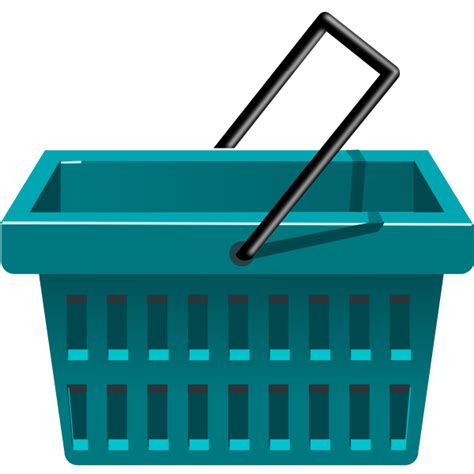 Blue shopping cart vector image | Free SVG