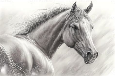 How To Draw Realistic Horse With Pencil Drawing Horse In Pencil Sketch ...