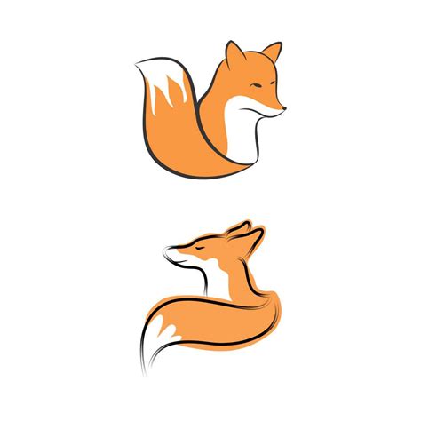 Cute Fox Line Art Vector Design | MasterBundles