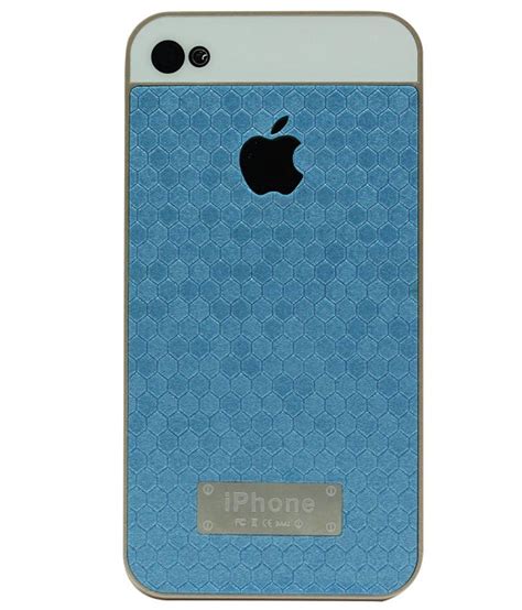 Apple iPhone 4 Back Cover by Safecare - Blue - Plain Back Covers Online ...