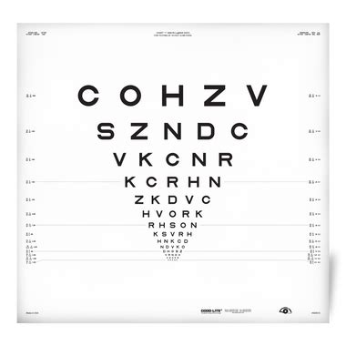 2000 Series ETDRS Chart "1" for 10 feet (3 meter) - accuspire