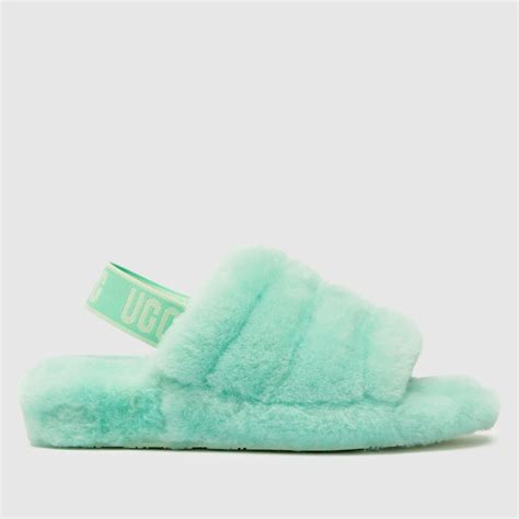 UGG Light Green Fluff Yeah Slide Slippers - ShoeFreak