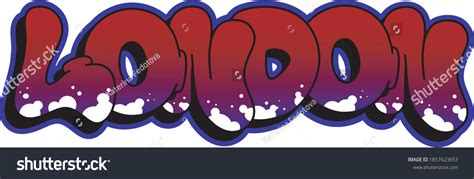 Vector Illustration Graffiti Font Lettering London Stock Vector ...