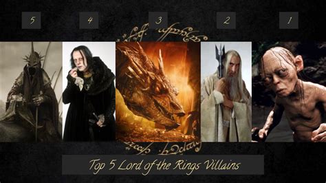 Top 5 Lord of the Rings Villains by JJHatter on DeviantArt