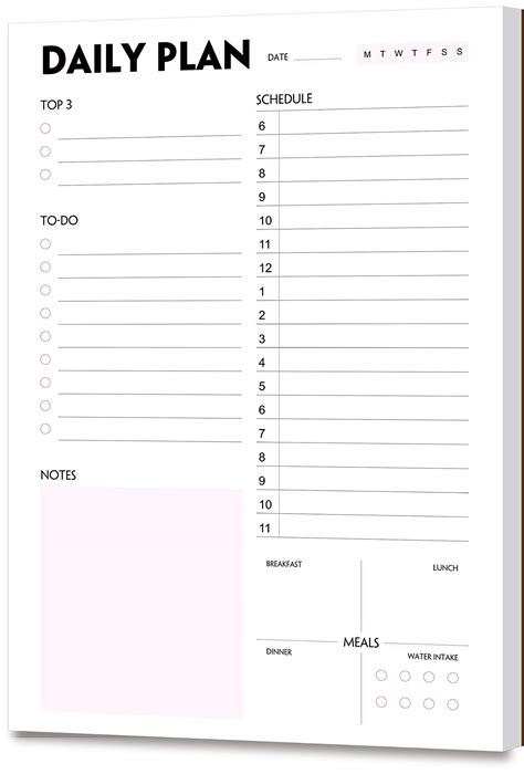 Buy Daily Planner Pad - A5 , Scheduler, Organizer with Priority, To Do ...