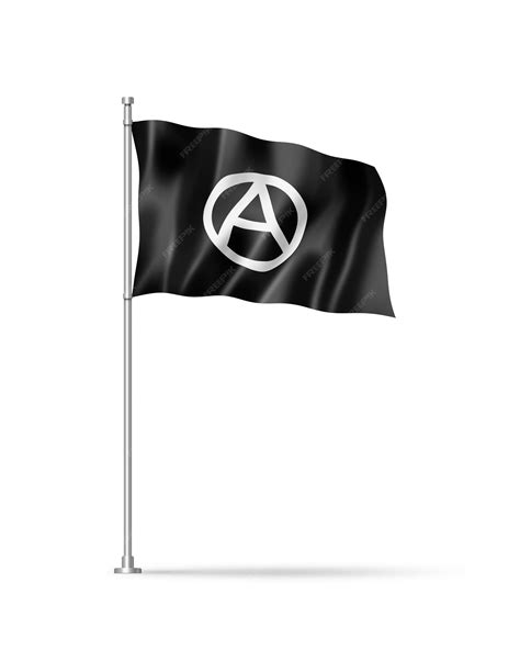 Premium Photo | Anarchy flag isolated on white