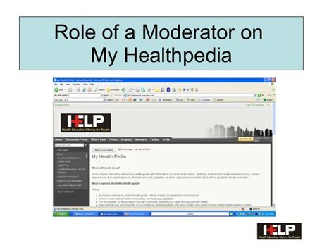 Role of a Moderator on My Healthpedia