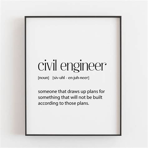 Civil Engineer Wall Art Home Printable Decor Office Decor - Etsy UK in ...