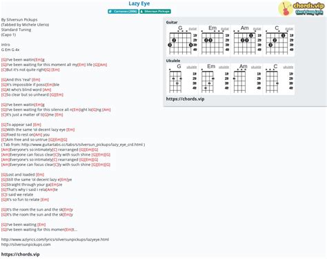 Chord: Lazy Eye - tab, song lyric, sheet, guitar, ukulele | chords.vip