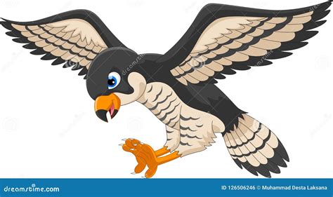 Cartoon Funny Eagle Flying | CartoonDealer.com #81539939