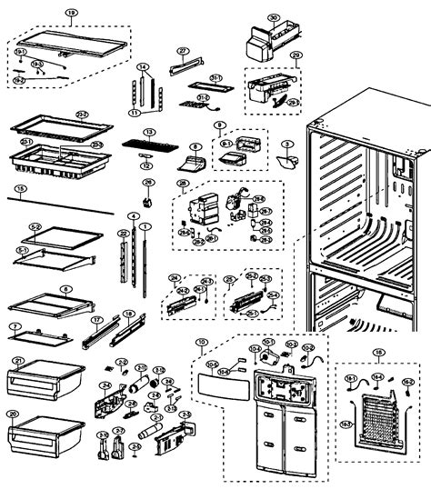 Refrigerator Parts: Samsung Refrigerator Parts Diagram Rf4287hars