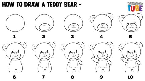 How To Draw a Teddy Bear For Kids | Teddy bear drawing, Bear drawing ...