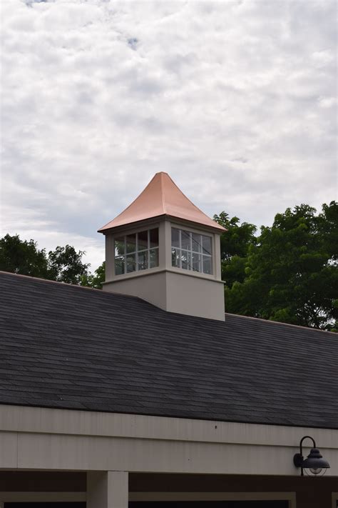 Cupola with copper roof on commercial building. | Backyard buildings ...