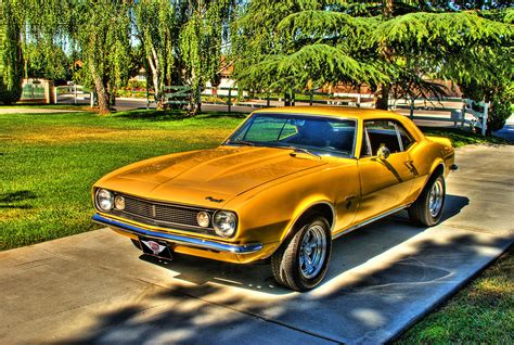 1967 Chevrolet Camaro Muscle Car in Yellow Color