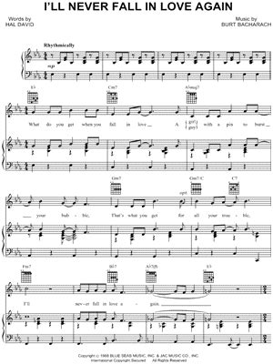 "I'll Never Fall In Love Again" Sheet Music - 7 Arrangements Available ...