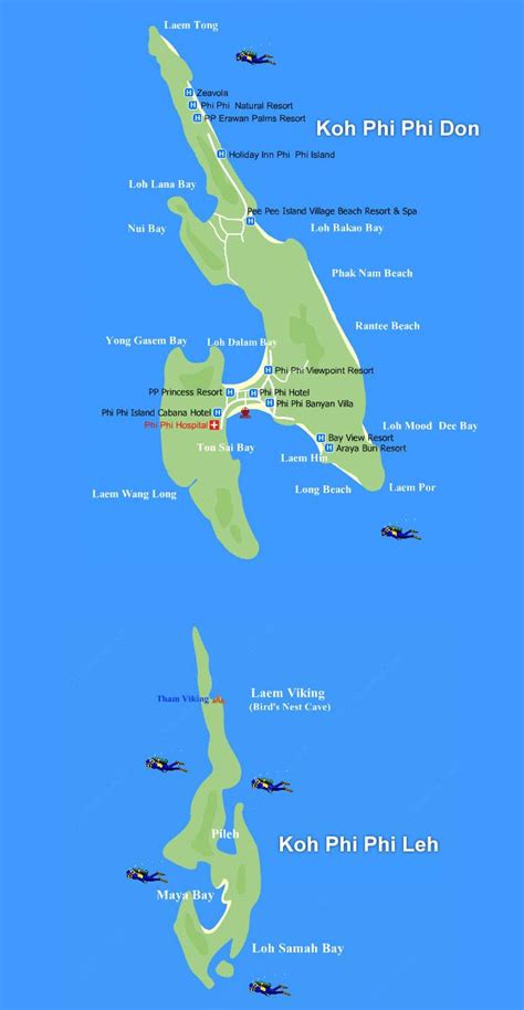 Large Phi Phi Islands Maps for Free Download and Print | High ...