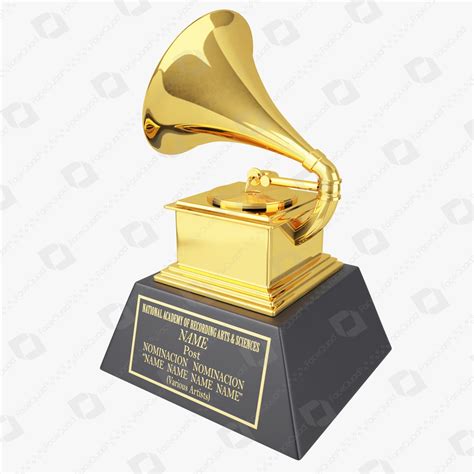 Grammy Award Trophy 3D Model | FaceQuad