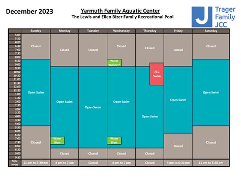 Indoor Pool Schedules | Jewish Community of Louisville