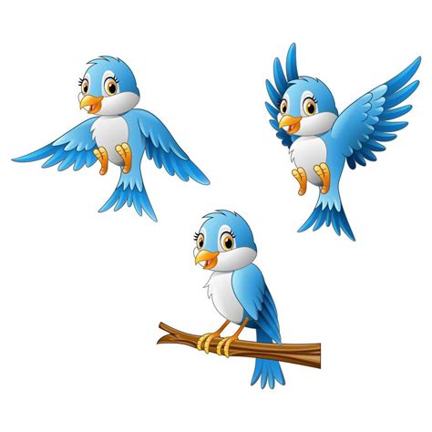 Blue bird collection set 12190049 Vector Art at Vecteezy