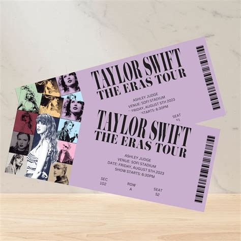 Taylor Swift Era's Tour 2023 Ticket Keepsake or Christmas - Etsy UK ...