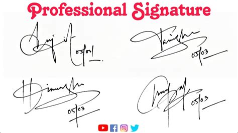 Tips of Signature |Professional signature style|How to create signature ...