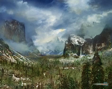 Ansel Adams clearing winter storm at Yosemite valley 1944 | Yosemite ...