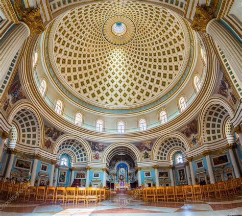 Imagen interior panor mica de Mosta Dome en Mosta, Malta. Iglesia de la ...