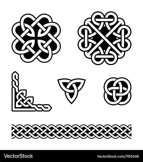 Celtic knots patterns Royalty Free Vector Image