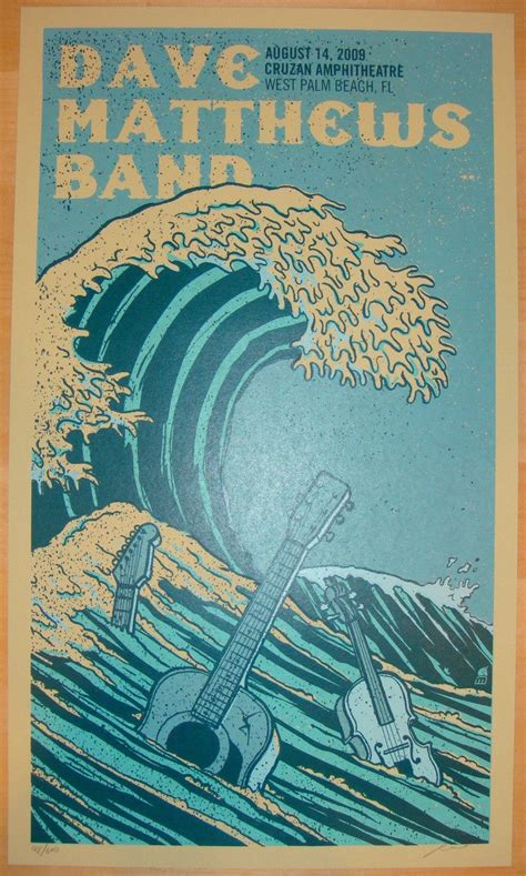 2009 Dave Matthews Band - West Palm I Silkscreen Concert Poster by Met ...