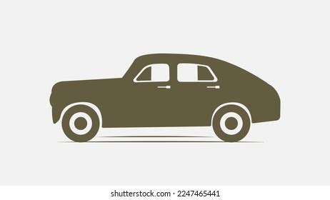 Retro Car Silhouette Profile Silhouette Vector Stock Vector (Royalty ...