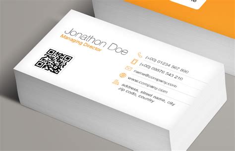 QR Code Business Card Template | Medialoot