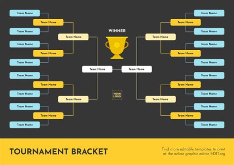 16 Bracket Template Using Python To Model A Single Elimination | Images ...