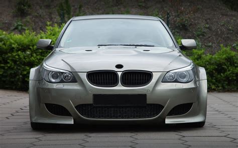 5 Series E60 E61 Front Grille For Bmw Matt Black Double Slat Line Grill ...