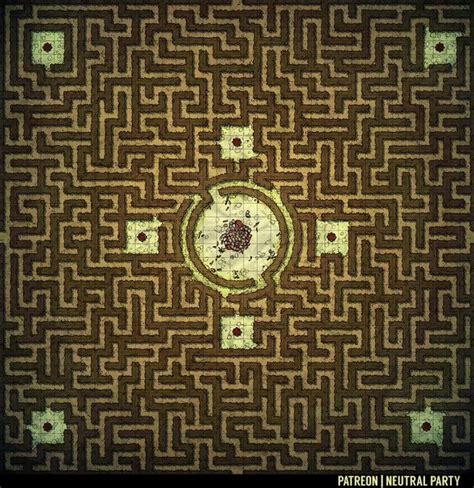 Hedge Maze in 2022 | Dungeon maps, Tabletop rpg maps, Map pictures