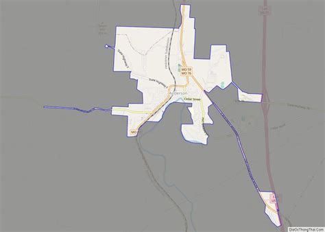 Map of Anderson city, Missouri