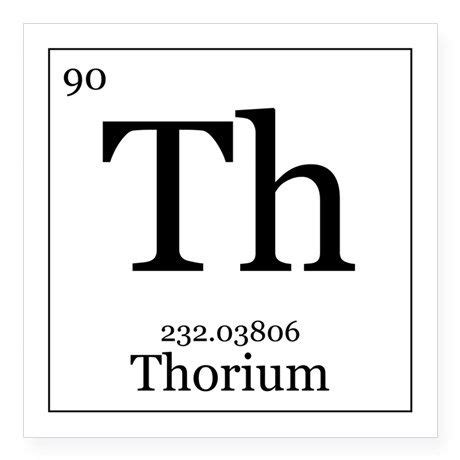 Elements - 90 Thorium Sticker (Square) Elements - 90 Thorium Square ...