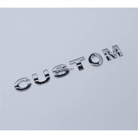 Custom 3D TURBO Metal Letter Car Stickers Car Logo Sticker Design