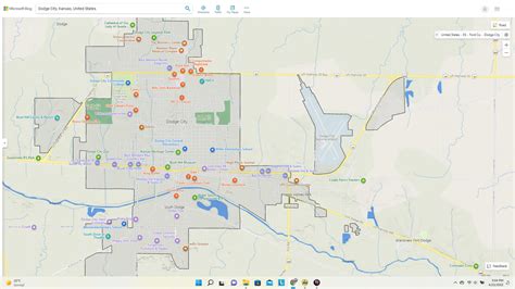 Dodge City, Kansas Map