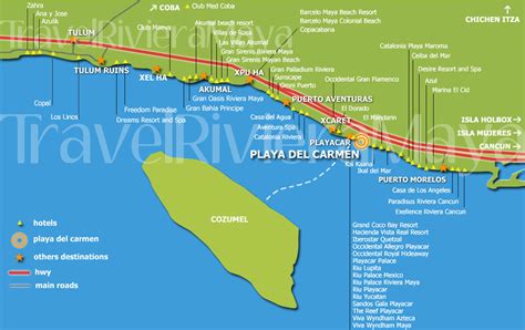 Maps of Playa Del Carmen and Riviera maya