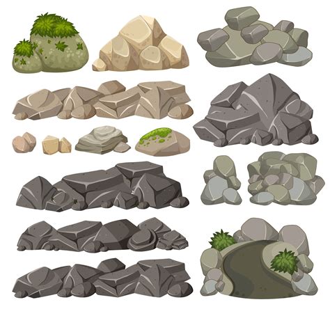 Sedimentary Rock Vector Sticker Clipart Cartoon View Of A Rock Bed ...