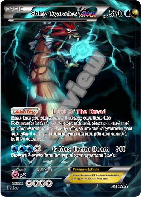 Shiny Gyarados VMAX Pokemon Card - Etsy