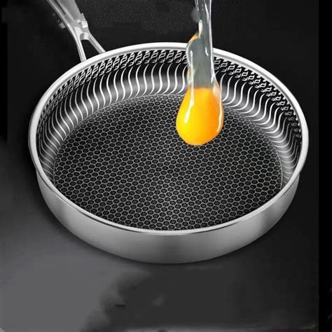 30cm Upgraded Food grade 304 Stainless Steel Non-Stick Frying Pan