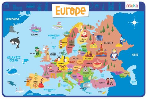 Map Of Europe Countries For Kids