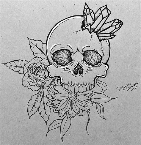 Crystal skull tattoo design | Cool tattoo drawings, Tattoo drawings ...