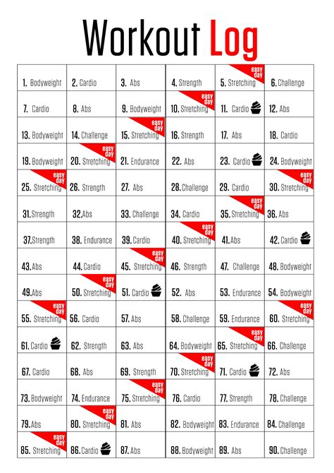 90 Days Workout Challenge - WorkoutWalls